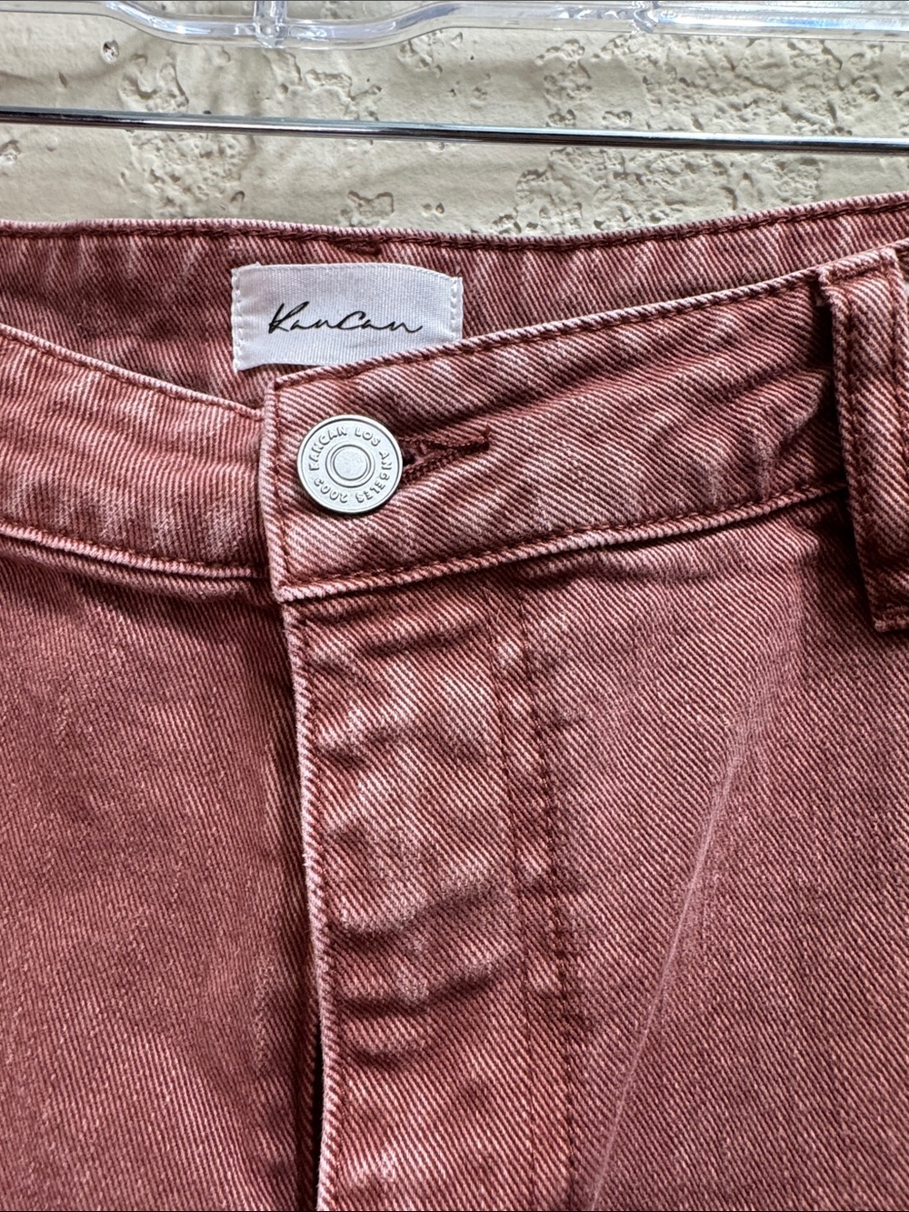 Kancan Wide Leg Jeans Women’s Size 15/31 Mauve Dusty Rose High Rise Denim - Picture 4 of 9
